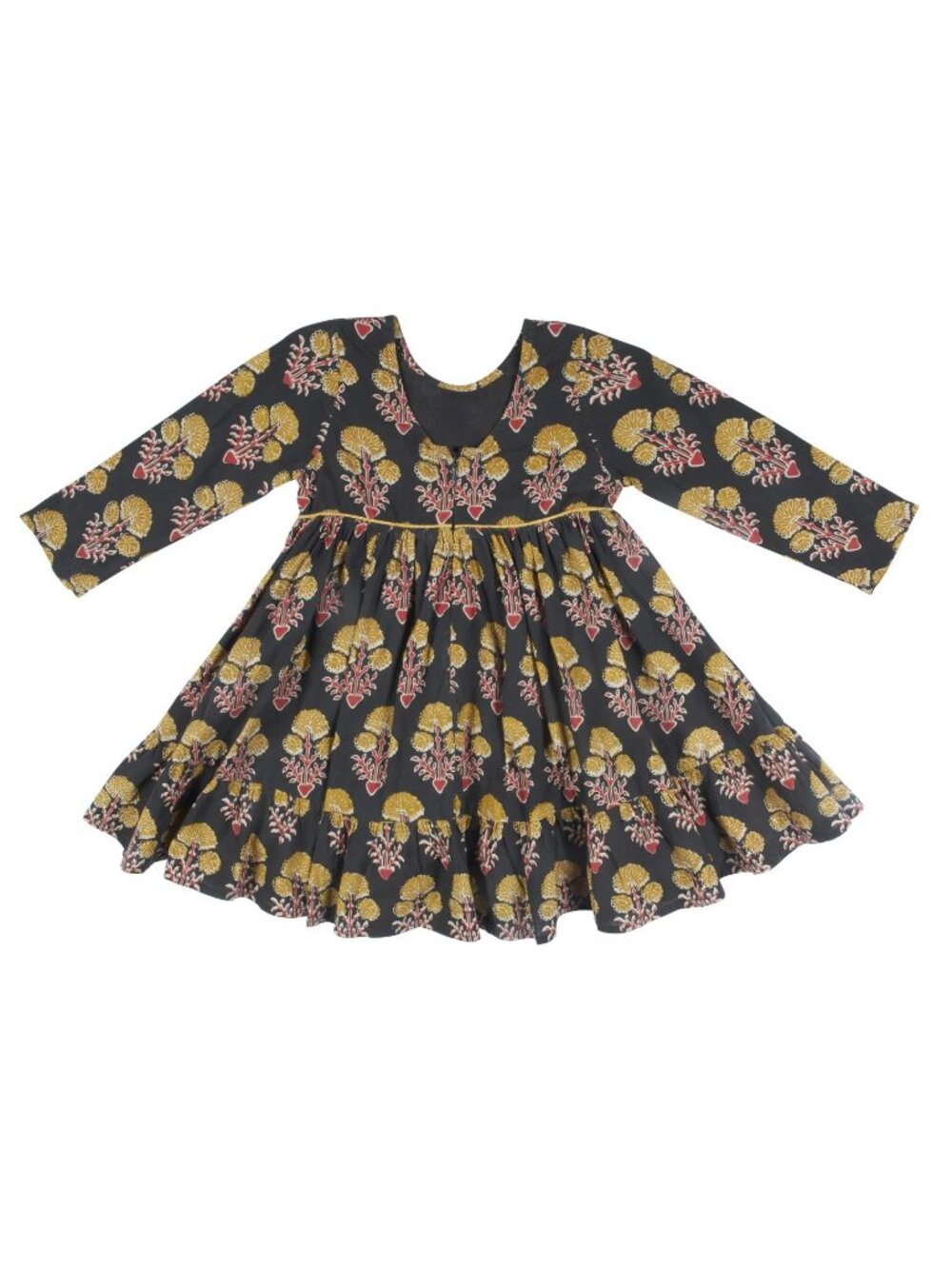 Pink Chicken 2T Floral Cotton Dress Lined Long Sleeve Boho Cottage Boutique NWT